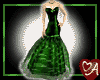 Emerald Strapless Velvet Gown