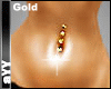 aYY-gold diamond belly piercings