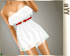 aYY-red bow white dress