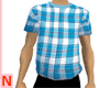 Plaid t-shirt blue
