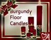 Burgundy Gold Floor Candles