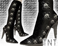 Midnight Skull Stilettos