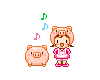 Girl & Piggy Dancing