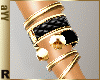 aYY- luxury black gold bracelet set)