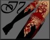 Tribal Dark Blood Gloves