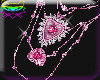 # Pink bling heart set