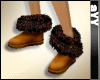 aYY- brown coffee furry winter snow boots