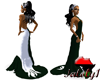 White and Black Gown