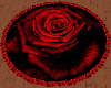 Round Black Red Rose