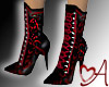 Black & Red Granny Boots