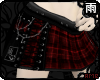 Gothic Plaid Skirt Red