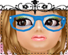 50s Nerd Glasses Blue