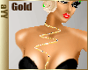 aYY-gold diamond snake shape long necklace