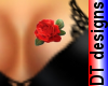 red rose on breast tattoo