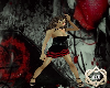 (IA) RED & BLACK DRESS