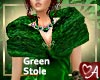 Emerald Green Fur Stole