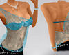 !Layered tube top teal