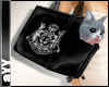 aYY-British Shorthair cat & sassy black  bag