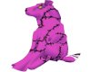 Pink stitch fox/dog