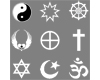 sq. Symbol Religions wh.