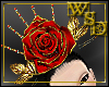 Empress Gilded Red Rose