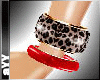 aYY*Leopard Bangle red