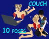 10 pose Love Couch Black