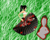 Red&Pink Blossom Fan