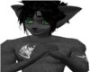 black wolf fur skin