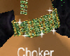 *M Choker emer n gold