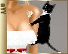 aYY-Very cute silly black white tuxedo cat around your arm