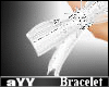 aYY-2 Diamond Bows Bracelet White