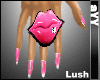 diamond sexy pink lips ring lushhand