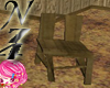 crooked wooden chair
