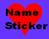 Name sticker