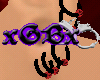 [X] Gothic Red Earrings