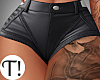 T! Leather Shorts/Tattoo