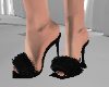 SC fluffy heels black