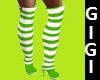 Green stripe boots