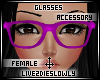 .L. Violet Geeky Glasses