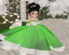 GIRL GREEN-WHITE GOWN