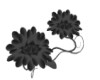 Black flower couch