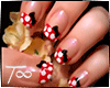 T" Minnie Mouse Nails