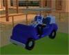 blue golf cart