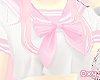 ♡ pink sailor top