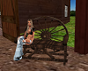 Ye Olde Barn Wheel Bench