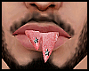 M Split Tongue +piercing