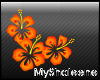 Orange Hibiscum Sticker