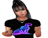 Howling Neon Wolf Tee