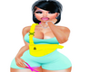 yellow baddie bii purse